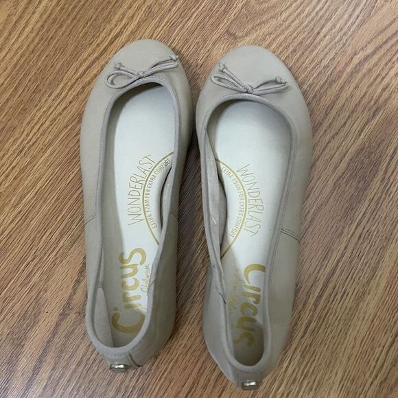 Sam Edelman Taupe beige leather ballet bow flats shoes size US 6.5 - Picture 4 of 4